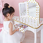Alternate image 4 for Fantasy Fields by Teamson Kids Polka Dot Prints Gisele Play Vanity Set with LED Mirror
