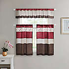 Alternate image 2 for Serene Floral Window Valance in Red
