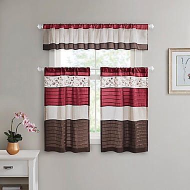 Serene Floral Window Valance in Red. View a larger version of this product image.