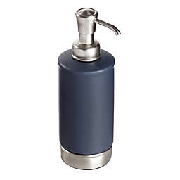 InterDesign® York Soap Pump in Navy/Brushed Nickel