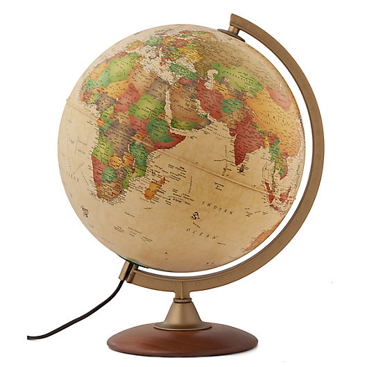 Alternate image 1 for Journey Illuminated Decorative Desk Globe in Gold