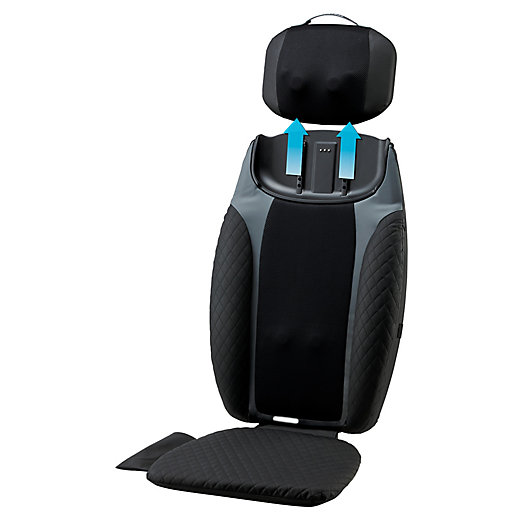 Alternate image 1 for HoMedics® 2-in-1 Shiatsu Massaging Seat Topper with Removeable Massage Pillow
