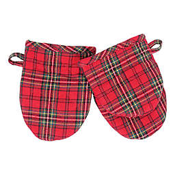 Bee & Willow™ Home Plaid Cotton Mini Oven Mitts (Set of 2)