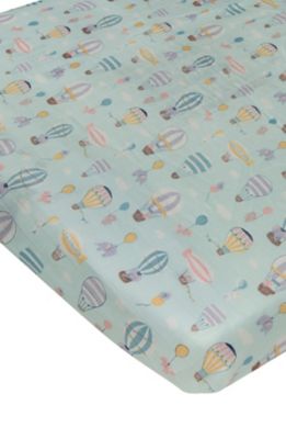 Loulou Lollipop&reg; Up Up and Away Muslin Fitted Crib Sheet