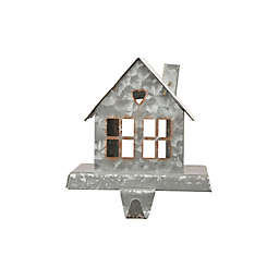 Glitzhome® Galvanized House Christmas Stocking Holder in Silver