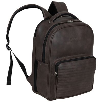 Kenneth Cole Reaction On Track Pack Vegan Leather 15.6-Inch Laptop Backpack in Brown