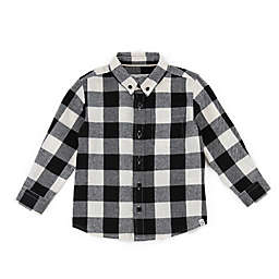 Sovereign Code&trade; Size 9-12M Plaid Shirt in Black/White