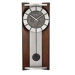 Bulova Newton 23.5-Inch x 9.25-Inch Wall Clock in Espresso