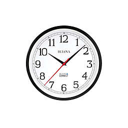 Bulova Precision 12.5-Inch Round Wall Clock in White/Black