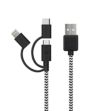 MyTech 6-Foot Micro USB Lightning Type C Cable. View a larger version of this product image.