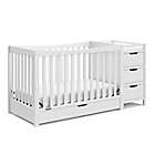 Alternate image 1 for Graco&reg; Remi 4-in-1 Convertible Crib and Changer in White