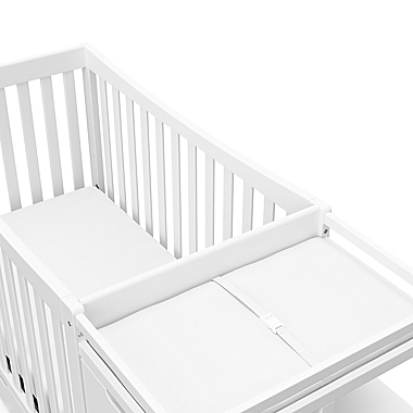 Graco&trade; Remi 4-in-1 Convertible Crib and Changer in White. View a larger version of this product image.