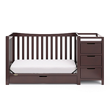 Graco&trade; Remi 4-in-1 Convertible Crib and Changer in Espresso. View a larger version of this product image.