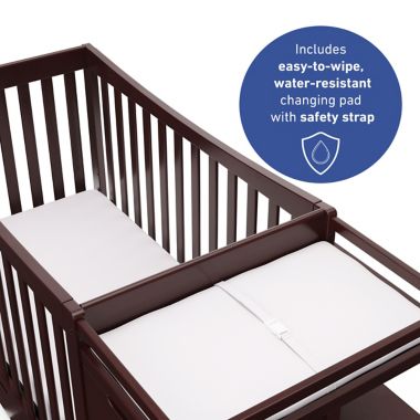 Graco&trade; Remi 4-in-1 Convertible Crib and Changer in Espresso. View a larger version of this product image.