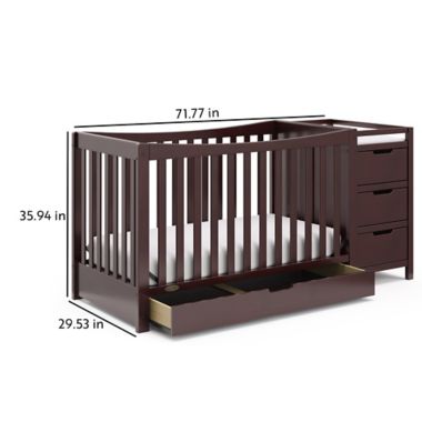 Graco&trade; Remi 4-in-1 Convertible Crib and Changer in Espresso. View a larger version of this product image.