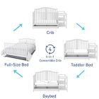 Alternate image 10 for Graco&reg; Solano 4-in-1 Convertible Crib and Changer in White