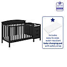 Alternate image 8 for Graco&reg; Benton 4-in-1 Convertible Crib and Changer in Black