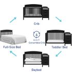 Alternate image 7 for Graco&reg; Benton 4-in-1 Convertible Crib and Changer in Black