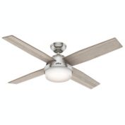 Brushed Nickel Ceiling Fans       : Buy Halley Brushed Nickel Ceiling Fan With Light 48 Inch Online Free Uk - White color changing integrated led brushed nickel ceiling fan with light kit and remote control.