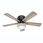 Alternate image 0 for Hunter&reg; 52-Inch Cedar Key Low Profile Indoor/Outdoor Ceiling Fan in Black with Remote Control