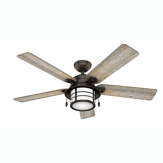 Hunter Key Biscayne 54 Inch Ceiling Fan With Light Kit Bed Bath Beyond - Light Kit Replacement For Hunter Ceiling Fan