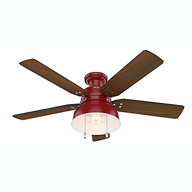 Hunter&reg; 52-Inch Mill Valley Low Profile 1-Light Ceiling Fan with Pull Chains. View a larger version of this product image.