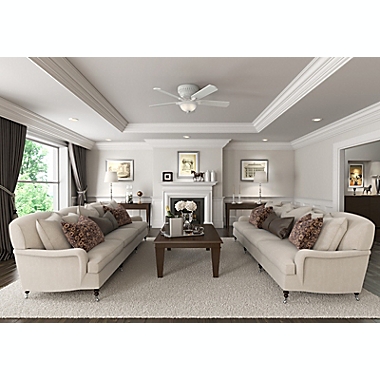 Hunter&reg; 54-Inch Chauncey 2-Light Low Profile Ceiling Fan with Remote Control. View a larger version of this product image.
