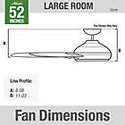 Alternate image 9 for Hunter&reg; 52-Inch Dempsey Low Profile Ceiling Fan in White with Remote Control