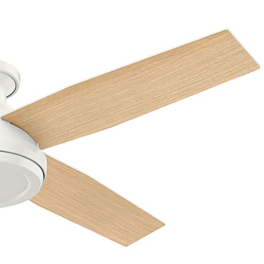 Hunter&reg; 52-Inch Dempsey Low Profile Ceiling Fan in White with Remote Control. View a larger version of this product image.