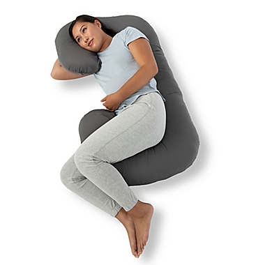 Therapedic&reg; Pregnancy Pillow in Grey. View a larger version of this product image.