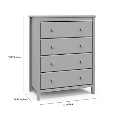 Storkcraft&reg; Alpine 4 Drawer Dresser - Pebble Gray. View a larger version of this product image.