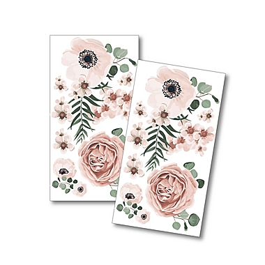 Levtex Baby&reg; Fiori Watercolor Floral Wall Decals (Set of 2). View a larger version of this product image.