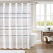 INK+IVY Nea Cotton Printed Shower Curtain with Trims