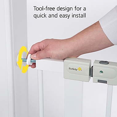 Safety 1st&reg; Tension Mount Auto-Close Safety Gate in Grey. View a larger version of this product image.
