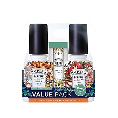 Poo-Pourri&reg; Before-You-Go&reg; 3-Pack Fall Toilet Spray Set. View a larger version of this product image.
