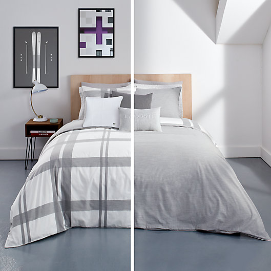 Lacoste Baseline 3 Piece Reversible, Bed Bath And Beyond White King Duvet Cover