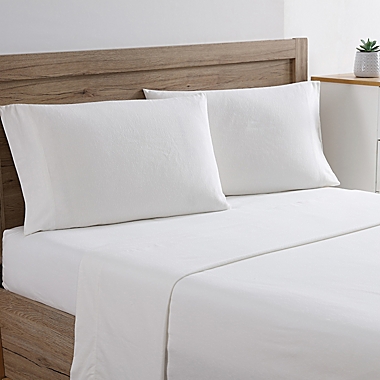 Bee &amp; Willow&trade; Solid Flannel Standard/Queen Pillowcases in White (Set of 2). View a larger version of this product image.