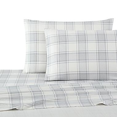 UGG&reg; Flannel King Pillowcases in Grey Plaid (Set of 2). View a larger version of this product image.