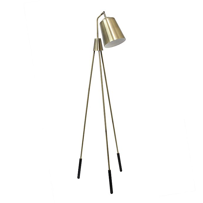 Tripod Floor Lamp With White Spotlight, Brass Tripod Floor Lamp