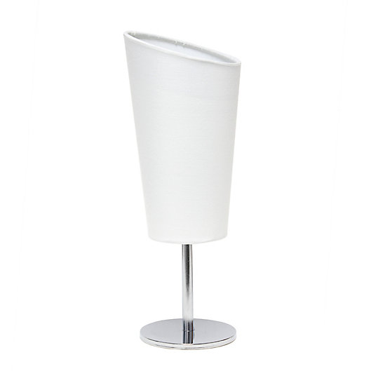 Alternate image 1 for Mini Chrome Table Lamp with Angled Fabric Shade