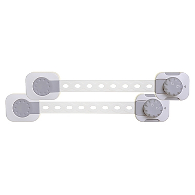 Dreambaby&reg; 2-Pack Twist N&#39; Lock&trade; Multi-Purpose Latches in White/Grey. View a larger version of this product image.