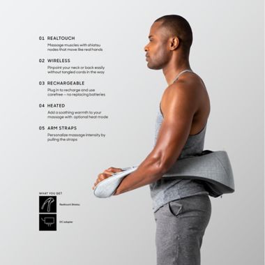 Sharper Image&reg; Realtouch Warm Shiatsu Massager. View a larger version of this product image.