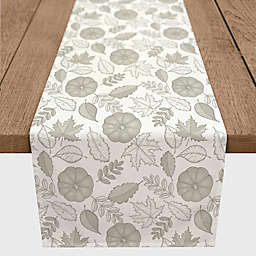 Designs Direct Pumpkin Pattern Table Runner in Grey