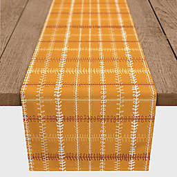 Designs Direct Fall Plaid 90-Inch Table Runner in Orange
