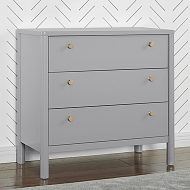 Delta Children&reg; Remy 3-Drawer Dresser with Changing Top in Grey. View a larger version of this product image.