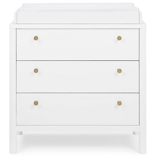 Alternate image 1 for Delta Children® Remy 3-Drawer Dresser with Changing Top in Bianca White