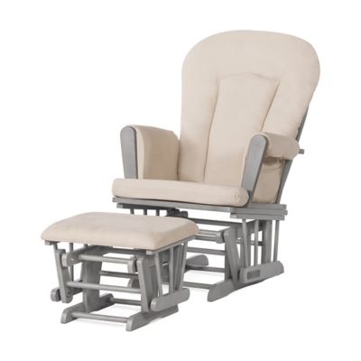 Child Craft&trade; Forever Eclectic&trade; Tranquil Glider in Lunar Grey/Tan with Ottoman