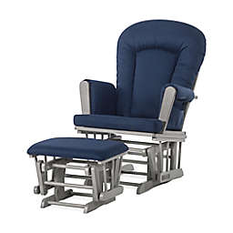 Child Craft™ Forever Eclectic™ Tranquil Glider in Lunar Grey/Navy with Ottoman