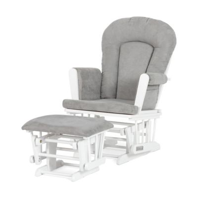 Child Craft&trade; Forever Eclectic&trade; Tranquil Glider in Matte White Finish with Ottoman
