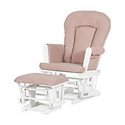 Child Craft&trade; Forever Eclectic&trade; Tranquil Glider in Matte White/Blush with Ottoman